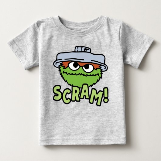 セサミストリート | Oscar the Grouch Scram! ベビーTシャツ (正面)