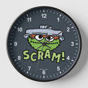 セサミストリート   Oscar the Grouch Scram! 壁時計