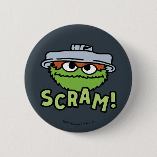セサミストリート   Oscar the Grouch Scram! 缶バッジ