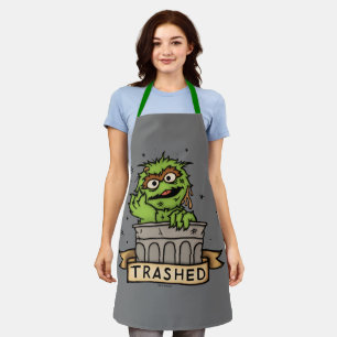 セサミストリート Oscar the Grouch Trashed エプロン