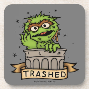 セサミストリート Oscar the Grouch Trashed コースター