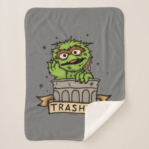 セサミストリート Oscar the Grouch Trashed シェルパブランケット
