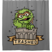 セサミストリート | Oscar the Grouch Trashed シャワーカーテン (正面)