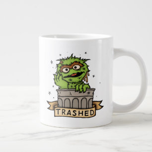 セサミストリート   Oscar the Grouch Trashed ジャンボコーヒーマグカップ
