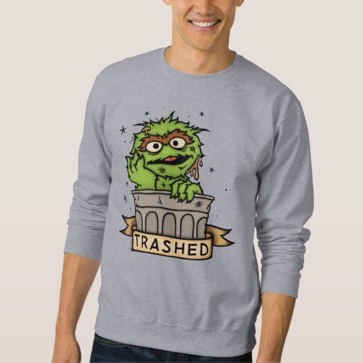 セサミストリート | Oscar the Grouch Trashed スウェットシャツ (正面)