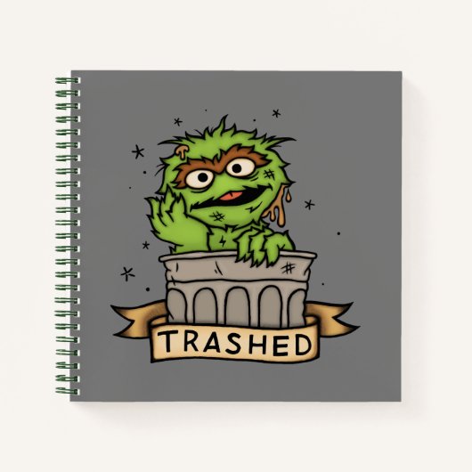 セサミストリート | Oscar the Grouch Trashed ノートブック (正面)