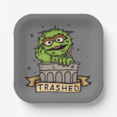 セサミストリート | Oscar the Grouch Trashed ペーパープレート (正面)