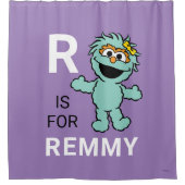 セサミストリート | Rはロシタ向け |名前の追加 シャワーカーテン (正面)