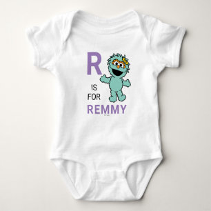セサミストリート   Rはロシタ向け  名前の追加 ベビーボディスーツ