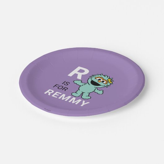 セサミストリート | Rはロシタ向け |名前の追加 ペーパープレート (アングル)