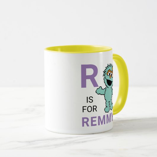 セサミストリート | Rはロシタ向け |名前の追加 マグカップ (正面右)