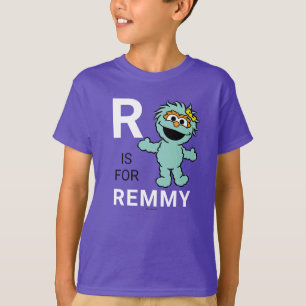 セサミストリート Rはロシタ向け 名前の追加 Tシャツ