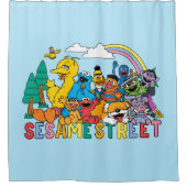 セサミストリート | Rainbow シャワーカーテン (正面)