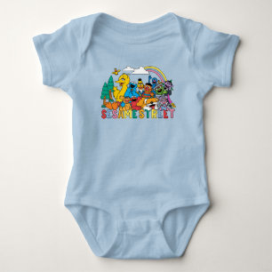 セサミストリート   Rainbow ベビーボディスーツ
