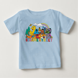 セサミストリート   Rainbow ベビーTシャツ