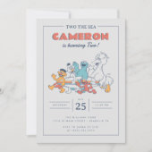 セサミストリート | Two the Sea Summer誕生日 招待状 (正面)