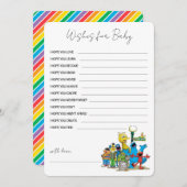 セサミストリートpals赤ちゃんシャワーの願いベビー ノートカード (正面/裏面)