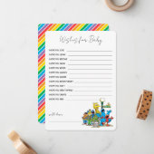 セサミストリートpals赤ちゃんシャワーの願いベビー ノートカード (正面/裏面インサイチュ)