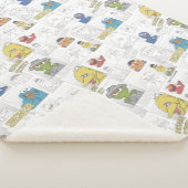 セサミストリートVintageの漫画パターン シェルパブランケット (3/4)