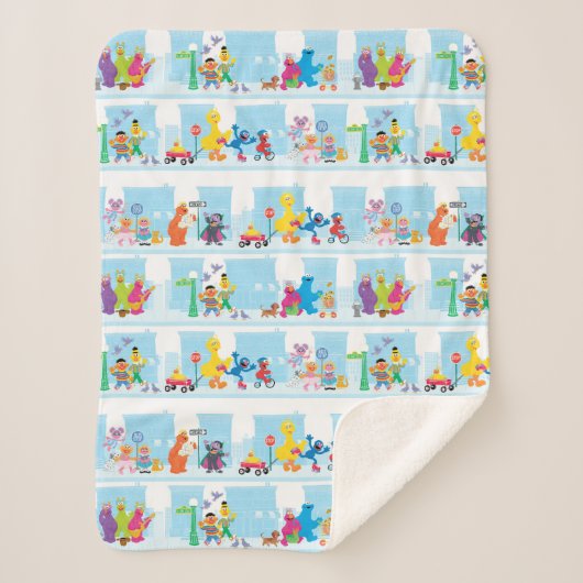 セサミパルス歩く沿いのセサミストリート シェルパブランケット (正面)