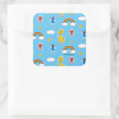 セサミパルズレインボードレー模様 スクエアシール (バッグ)