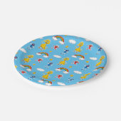 セサミパルズレインボードレー模様 ペーパープレート (アングル)