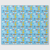 セサミパルズレインボードレー模様 ラッピングペーパー (フラット)