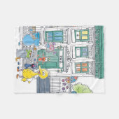 セサミ・パルズ・ドードリーの図 フリースブランケット (正面(横))