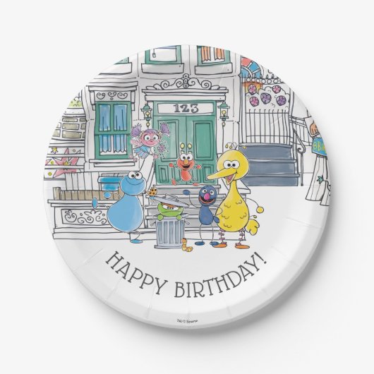 セサミ・パルズ・ドードリーの図 ペーパープレート (正面)