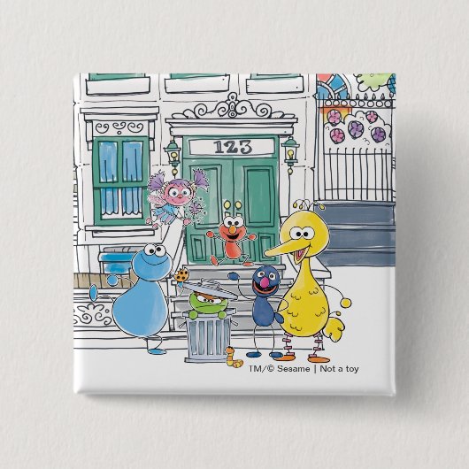 セサミ・パルズ・ドードリーの図 缶バッジ (正面)