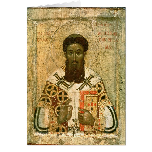 セサロニキのSt Gregoryの大主教のアイコン (正面)