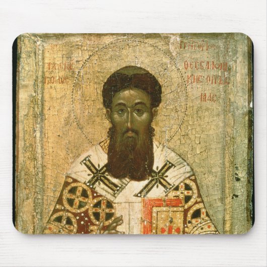 セサロニキのSt Gregoryの大主教のアイコン マウスパッド (正面)