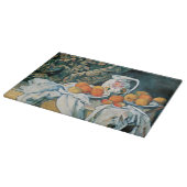 セザンヌスチルライフカーテン、花の付いたピッチャー、フルーツ カッティングボード (角)