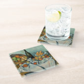 セザンヌバスケットりんご印象派アート ガラスコースター (アングル)