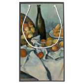 セザンヌバスケットりんご印象派アート スモールペーパーバッグ (裏面)