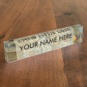 セザンヌバスケットりんご印象派アート デスクネームプレート (側面)