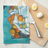 セザンヌポスト印象派スチルライフの花と キッチンタオル (四つ折り)