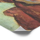 セザンヌ夫人の赤いドレス – Paulセザンヌ ポスター (角)