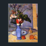 セザンヌ絵画の青い花瓶アートの静物時代 ポストカード<br><div class="desc">ポール・セザンヌは芸術を永遠に変えた輝かしい革命的コンテンポラリーな画家だった。</div>