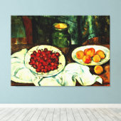 セザンヌ-さくらんぼ、 キャンバスプリント (インサイチュ (ウッドフロア))