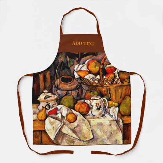 セザンヌ – キッチンテーブルテンプレート エプロン (正面)