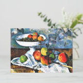 セザンヌ – コンポート、ガラス、リンゴ カード (スタンド正面)