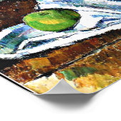 セザンヌ – コンポート、ガラス、リンゴ ポスター (角)