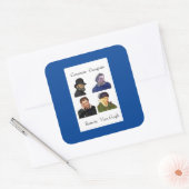 セザンヌ、ゴーギャン、ルノアール、ヴァン・ゴッホ スクエアシール (封筒)