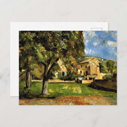 セザンヌ – ジャスデブファンの馬の栗の木 ポストカード (正面/裏面)