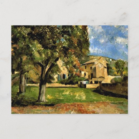 セザンヌ – ジャスデブファンの馬の栗の木 ポストカード (正面)