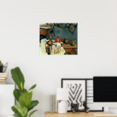 セザンヌ – ジンジャーポットとザクロと梨 ポスター (ホームオフィス)