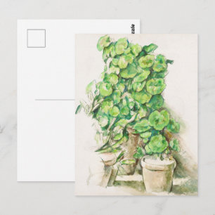 セザンヌ ゼラニウム 伝統的な植物画アートプリント ポストカード