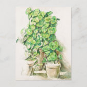 セザンヌ ゼラニウム 伝統的な植物画アートプリント ポストカード (正面)