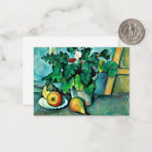 セザンヌ – プリムローズとフルーツのポット ノートカード (正面/裏面インサイチュ)